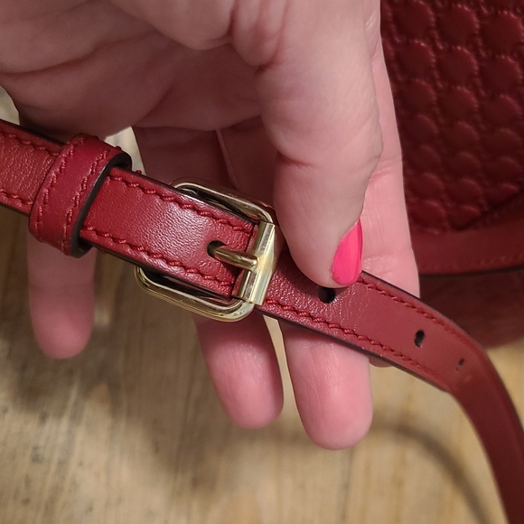 Gucci mini satchel *Red *Leather *GG Embossed - Picture 10 of 14